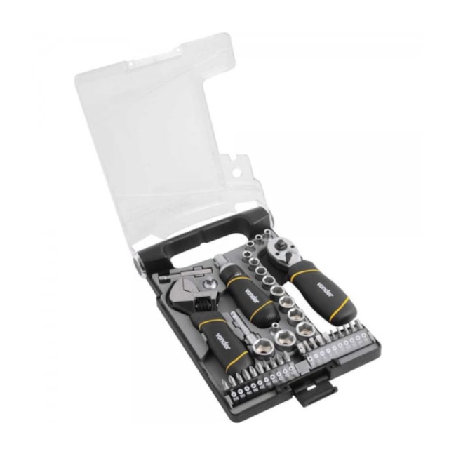 Jogo de Ferramentas com Bits Soquetes Adaptador e Chaves 40 Peças 3599040040 VONDER-03828731-e186-45b8-bb5a-4647023309b9