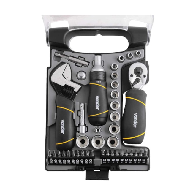 Jogo de Ferramentas com Bits Soquetes Adaptador e Chaves 40 Peças 3599040040 VONDER-96afd65a-911e-408b-9a07-fc1ca783c9fd