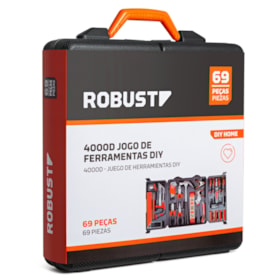 Jogo de Ferramentas DIY Reparos e Manutenções com 69 Peças 4000D S21003069 ROBUST