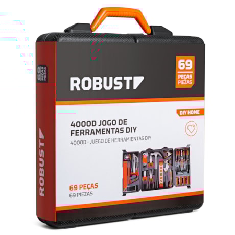 Jogo de Ferramentas DIY Reparos e Manutenções com 69 Peças 4000D S21003069 ROBUST-63a0a209-2611-4988-a710-564ab9db82c1