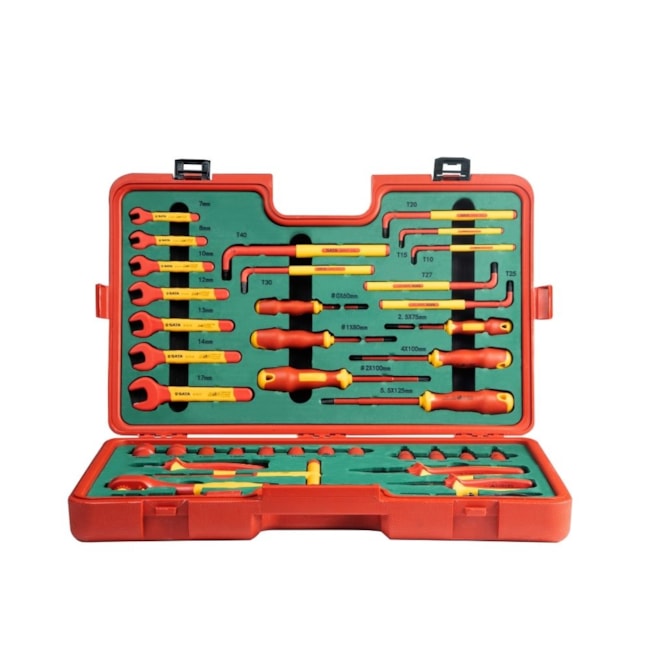 Jogo de Ferramentas Isoladas IEC 60900 1000V VDE Maleta com 39 Peças ST09933 SATA-cc1230d5-25c6-4f21-8fb4-602a9c275e6a