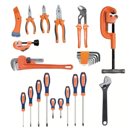 Jogo de Ferramentas para Hidráulica/Funilaria com 46 Peças 44970046 TRAMONTINA PRO-5530ef8c-fa63-4272-88a8-500f0a2517f1