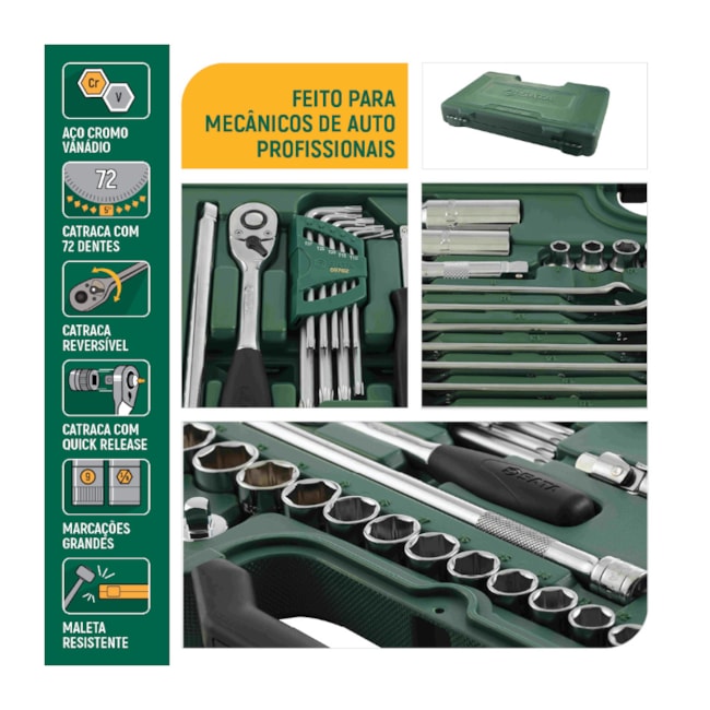 Jogo de Ferramentas para Oficina com 59 Peças ST09509 SATA-426e957b-ad85-4cc7-bdaf-20cce587bfde