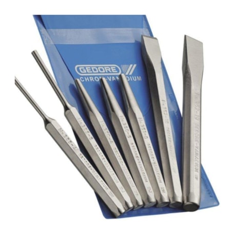 Jogo de Ferramentas Talhadeiras / Punção e Saca Pino com 7 Peças 246A GEDORE-20a2cb1e-199a-483e-be0f-a0af87a37a9b