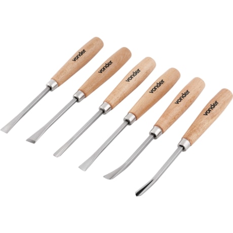 Jogo de Formões para Escultura com 6 Peças 3552600000 VONDER-89f01e66-7d00-4c9d-980f-76b16b62b498