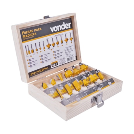 Jogo de Fresas para Madeira com 12 Peças e Maleta 5314120120 VONDER-cdb17b11-b00d-48ae-b686-7a703bfc6186