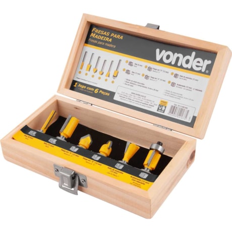 Jogo de Fresas para Madeira com 6 Peças 5314060060 VONDER-59f7fd39-f396-4f54-ae2b-a179de9cbc6c