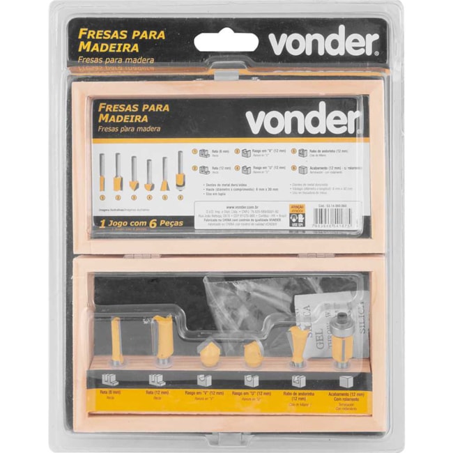 Jogo de Fresas para Madeira com 6 Peças 5314060060 VONDER-9d5fda0d-457b-4d57-a29b-de01899f550b