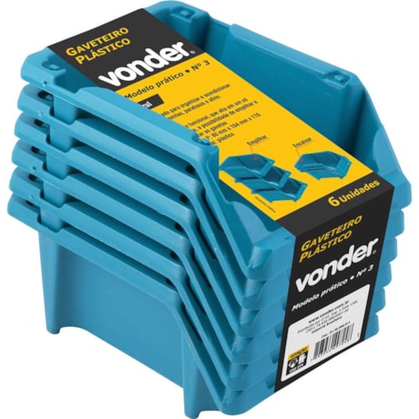 Jogo de Gaveteiros Plástico para Estante N3 com 6 Peças 6139006011 VONDER-6bbd167e-6653-494c-9547-c4ef5c1e5097