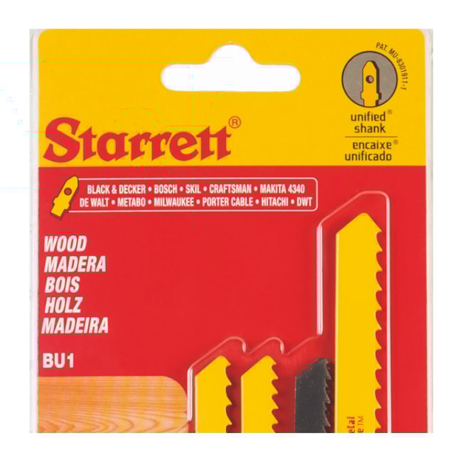 Jogo de Lâminas de Serra Tico Tico Bimetal para Madeira 5 Peças BU1 STARRETT-9a13ca4f-3900-4e40-a4c9-b2030a86655d