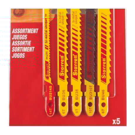 Jogo de Lâminas de Serra Tico Tico Bimetal para Madeira 5 Peças BU1 STARRETT-f9d4097d-d596-4bdd-a039-a07c4027d2ce