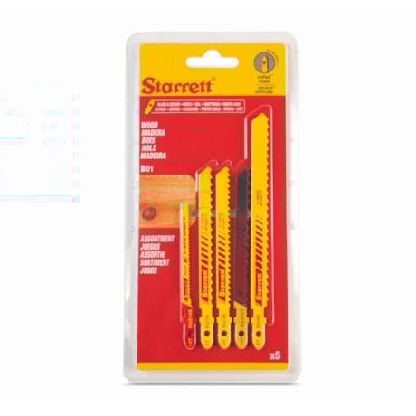 Jogo de Lâminas de Serra Tico Tico Bimetal para Madeira 5 Peças BU1 STARRETT-4d0d5ee4-dceb-4a3f-a8bf-ea7b0f46e9dd