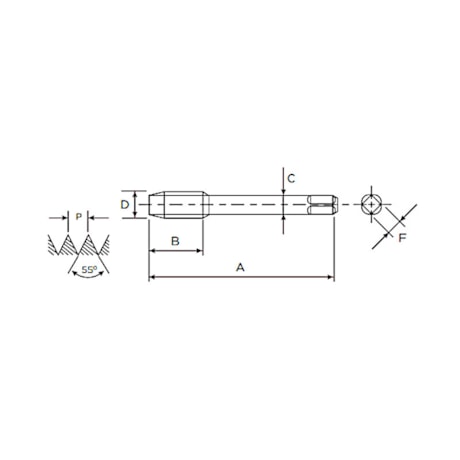 Jogo de Macho Manual HSS BSP 3/4