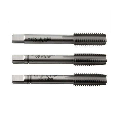 Jogo de Macho Manual HSS M10x1.50mm DIN 352 3 Peças 5363310000 VONDER-1661cd41-74f8-4df2-a192-0dc2bf494587