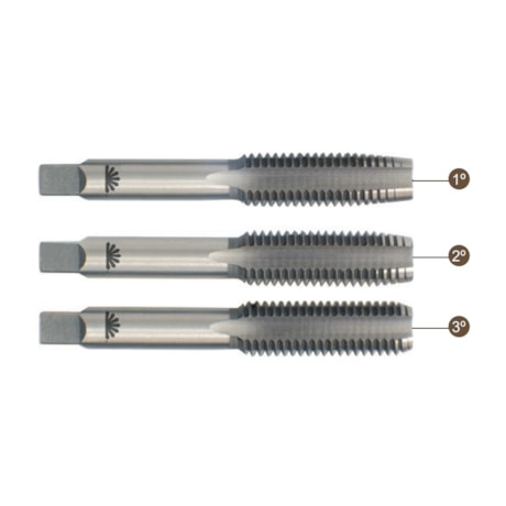 Jogo de Macho Manual HSS M14x2,00mm Din 352 3 Peças HTOM101 HTOM