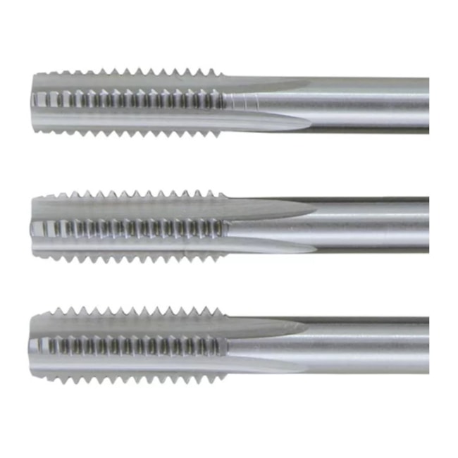 Jogo de Macho Manual HSS M5x0,80mm Din 352 3pçs HT101 HT-0a6ce5a6-f0f0-4d01-b47a-3b2d9815f259