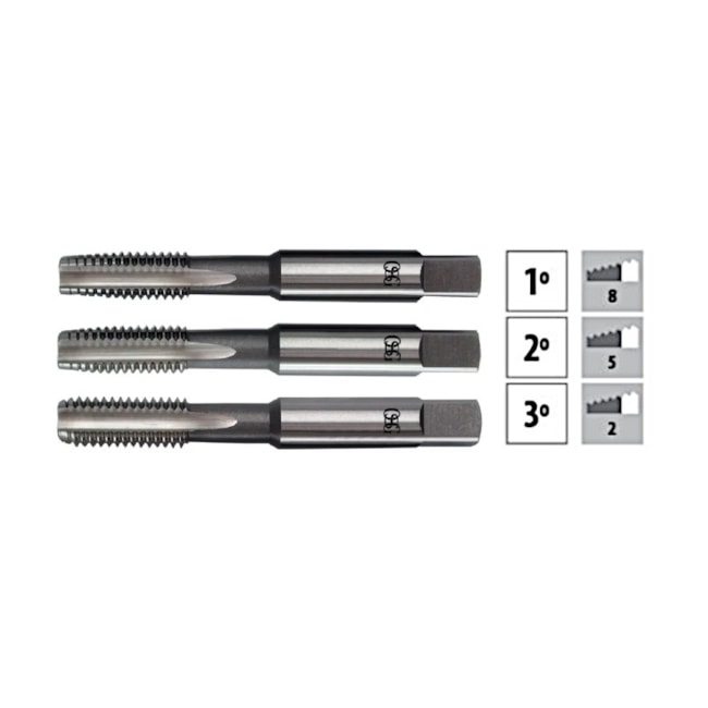 Jogo de Macho Manual HSS MF10x1,50mm ISO 529 3pçs 010A OSG-36c5aac9-fa99-4fa1-8c9b-bfa3cdfc56bd