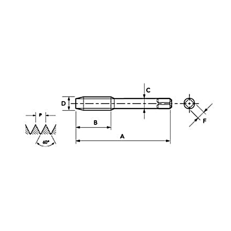 Jogo de Macho Manual HSS MF12x1,00mm Din 2181 2 Peças 102 OSG