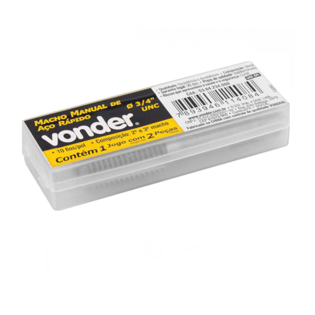 Jogo de Macho Manual HSS UNC 3/4