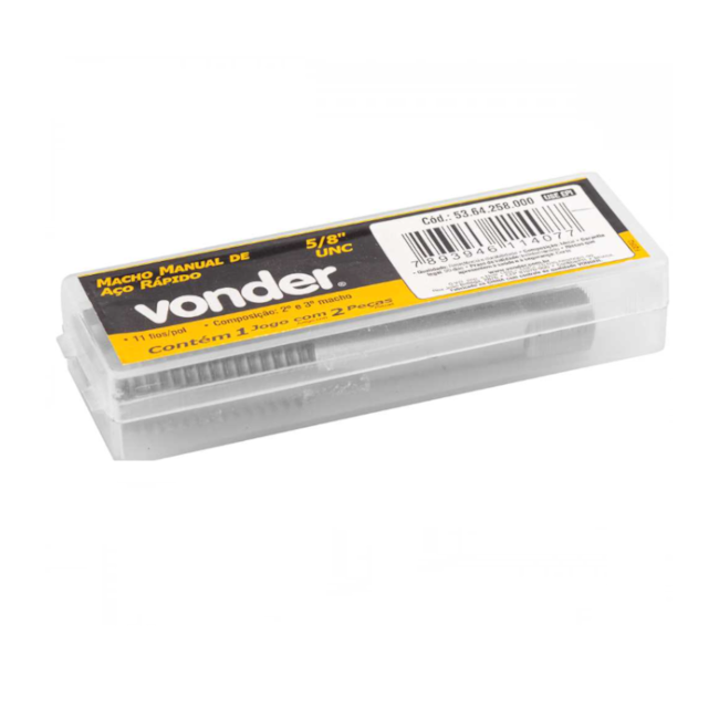 Jogo de Macho Manual HSS UNC 5/8