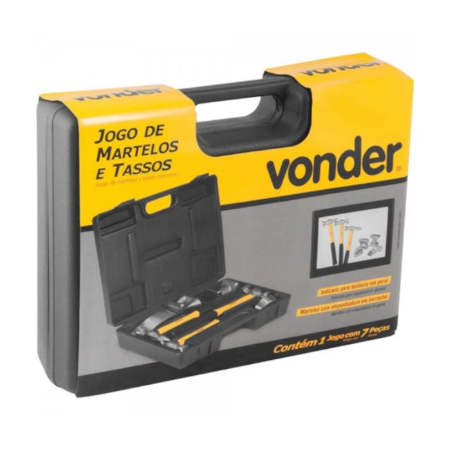 Jogo de Martelos e Tassos para Funilaria com 7 Peças 3589007000 VONDER-0a0e452d-04d9-4646-8c97-1fc740581f01
