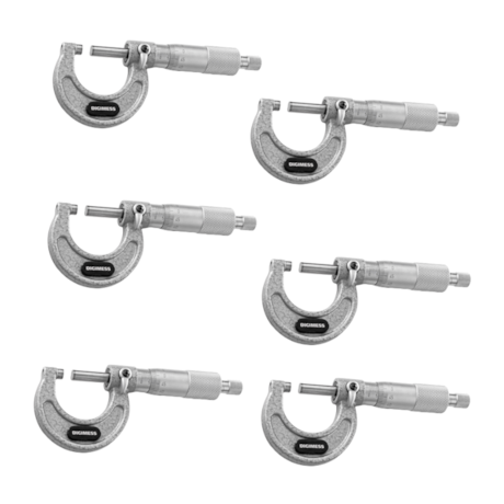 Jogo de Micrômetros Externo Arco em Ferro Fundido com 6 Peças de 150 a 300mm 110.115 DIGIMESS-d717596e-059f-42aa-a306-f9d99e7e7429