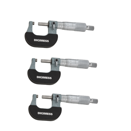 Jogo de Micrômetros Externos com Arco em Aço Forjado e 3 Peças de 0 a 75mm 110.214-1 DIGIMESS-0811c32c-3d7a-4c43-ac48-80623ff54e9c