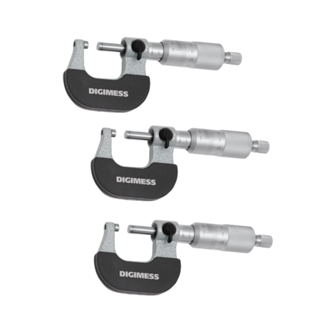 Jogo de Micrômetros Externos com Graduação Milesimal e 3 Peças de 0 a 75mm/0.001mm 110.214B DIGIMESS-341ca6f6-28a9-4793-9d83-43fbc5851f9e