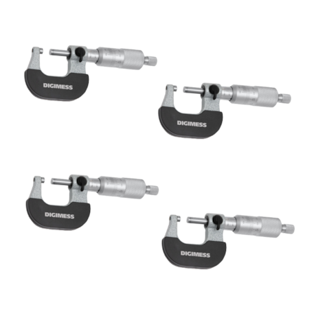 Jogo de Micrômetros Externos com Graduação Milesimal e 4 Peças de 0 a 100mm/0.001mm 110.214C DIGIMESS-5855dc6e-b61d-4dec-8fe3-71cbfe1f245b