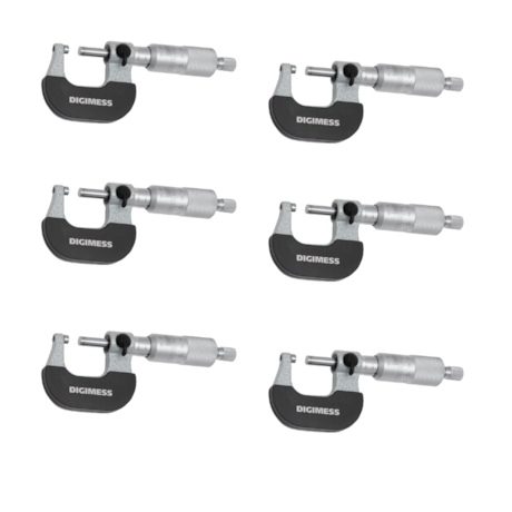 Jogo de Micrômetros Externos com Graduação Milesimal e 6 Peças de 0 a 150mm/0.001mm 110.214D DIGIMESS-fb7b339c-2298-4950-a227-cc78a1d6cdfb
