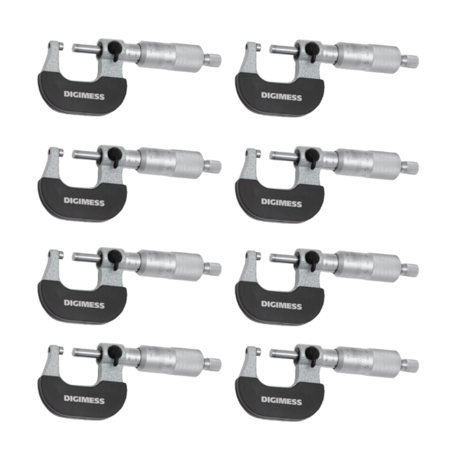 Jogo de Micrômetros Externos com Graduação Milesimal e 8 Peças de 0 a 200mm/0.001mm 110.214E DIGIMESS-ba25bf41-89c6-48c1-9f1e-eb3eb5c68002