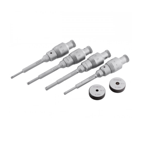 Jogo de Micrômetros Internos c/ 3 Pontas de Contato 3.5 a 6.5mm/0.001mm 110.690A DIGIMESS