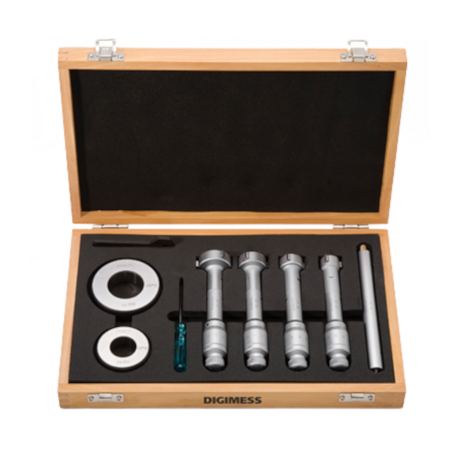 Jogo de Micrômetros Internos c/ 3 Pontas de Contato 3.5 a 6.5mm/0.001mm 110.690A DIGIMESS