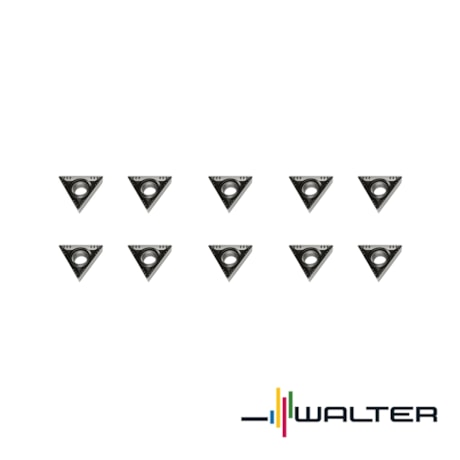 Jogo de Pastilhas Metal Duro Torneamento com 10 Peças para Ferro Fundido Raio 0,4mm TCMT16T3 WALTER-728493dc-1f4c-4b7b-811c-691ae751c332