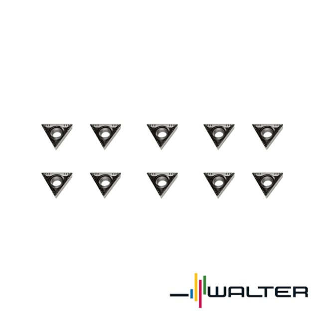 Jogo de Pastilhas Metal Duro Torneamento com 10 Peças para Ferro Fundido Raio 0,4mm TCMT16T3 WALTER-31ea0839-513f-4ee3-96f2-3c9436f7af23