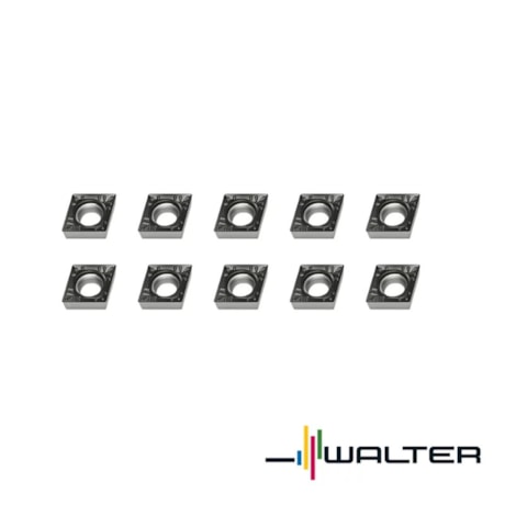 Jogo de Pastilhas Metal Duro Torneamento para Aço com 10 Peças CCMT09T3 Raio 0,4mm WALTER-83a4c693-2260-4092-940d-3ddc7fd441d1