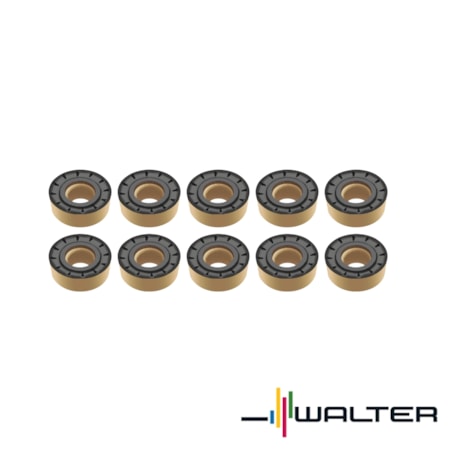Jogo de Pastilhas Metal Duro Torneamento para Aço com 10 Peças RCMT10T3 Raio 5,0mm WALTER-a9b50193-ca61-4ee8-a880-019220bd25b0