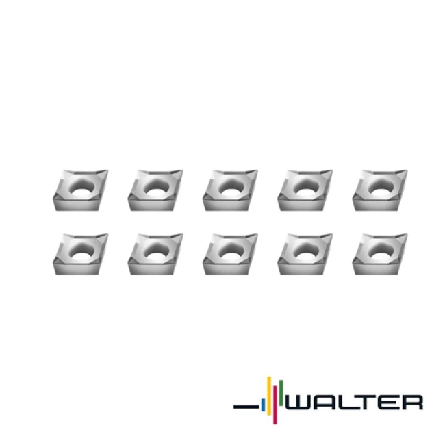 Jogo de Pastilhas Metal Duro Torneamento para Aluminio com 10 Peças CCGT1204 Raio 0,4mm WALTER-8593374a-4654-4d40-bb0d-c2dbb2cdabce