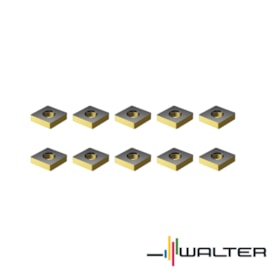 Jogo de Pastilhas Metal Duro Torneamento para Ferro fundido com 10 Peças CNMA1906 Raio 2,4mm WALTER