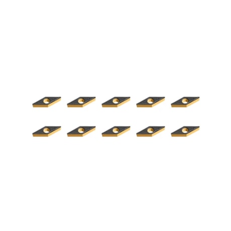 Jogo de Pastilhas Metal Duro Torneamento para Ferro Fundido com 10 Peças VNMG1604 Raio 0,8mm-b7ddf4ad-6ca1-4fe4-9772-cbf46064c33c