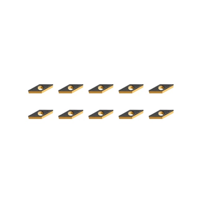 Jogo de Pastilhas Metal Duro Torneamento para Ferro Fundido com 10 Peças VNMG1604 Raio 0,8mm-6d55634d-0517-4530-b2dc-caf68f10a794