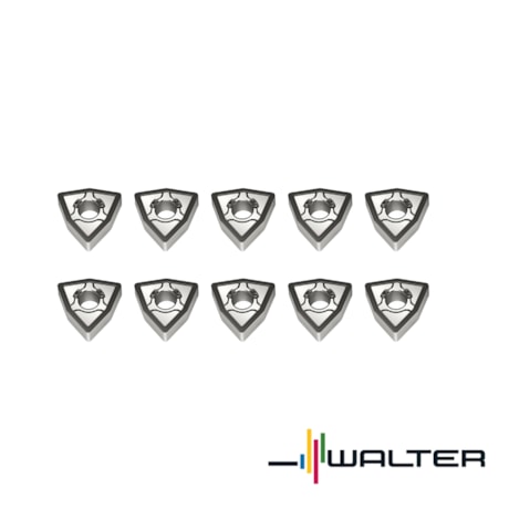 Jogo de Pastilhas Metal Duro Torneamento para Ferro Fundido Raio com 10 Peças 0,8mm WNMA0804 WALTER