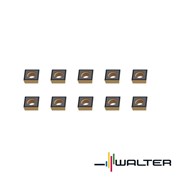 Jogo de Pastilhas Metal Duro Torneamento para Inox com 10 Peças SCMT0903 Raio 0,4mm WALTER