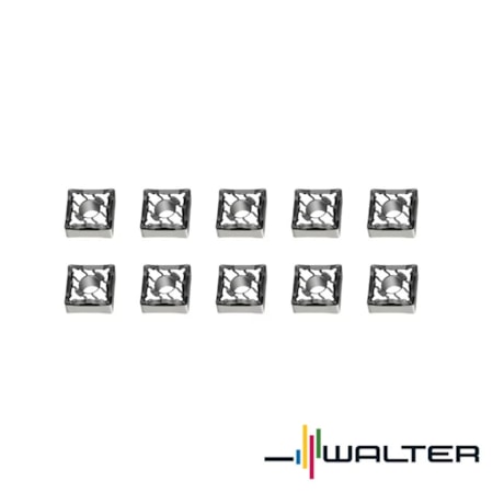 Jogo de Pastilhas Metal Duro Torneamento para Inox com 10 Peças SNMG1204 Raio 0,8mm WALTER-1c627ccb-3406-4598-ad2b-b7174bf64ef0