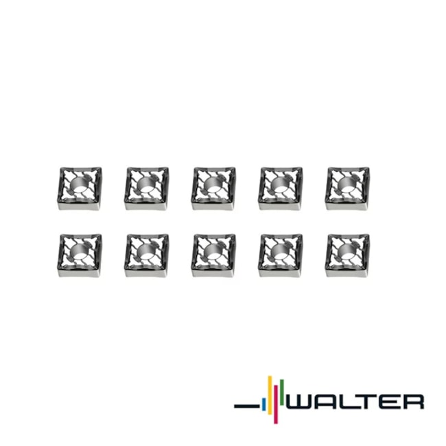 Jogo de Pastilhas Metal Duro Torneamento para Inox com 10 Peças SNMG1204 Raio 0,8mm WALTER-be5d22ae-f82f-4b60-822c-95121abeb09b