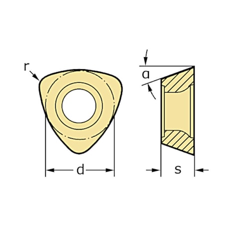 Jogo de Pastilhas para Fresa Aço com 10 Peças P26339R14 WSP45S WALTER-b951c2ca-9add-4dc1-9911-960096e7b569