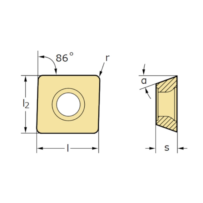 Jogo de Pastilhas para Fresa com 10 Peças FOFO MPMT120408-F57 WKP35S WALTER-3053654a-510d-4e58-8268-c44477dc90b3