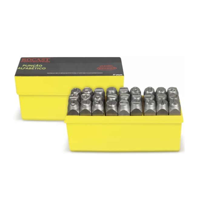 Jogo de Punção de Aço 10mm Alfabeto com 27 Peças 60,0019 ROCAST-d1ae3f21-2132-4649-a0ff-4241028752d1