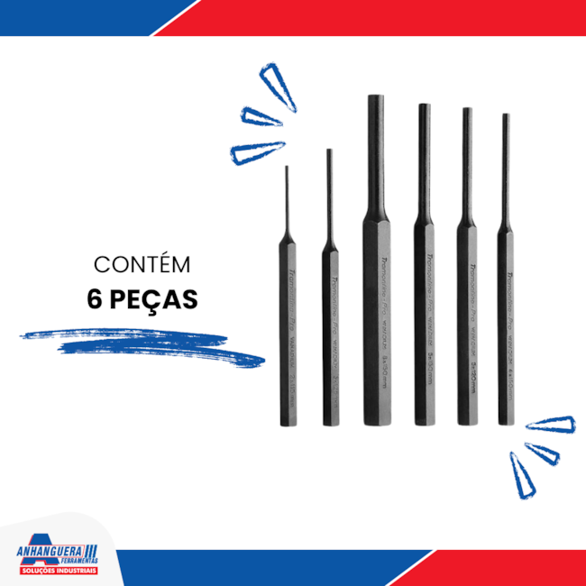 Jogo de Saca Pino Paralelo 2 a 8 mm 6 Peças 44471/206 TRAMONTINA-79d6b609-5aec-411f-9d2d-ad68afeb7202