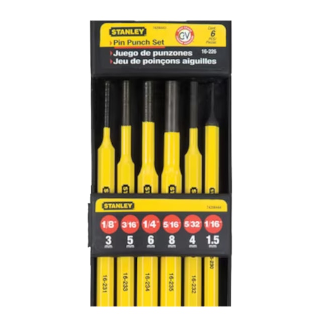 Jogo de Saca Pinos Paralelo 1.6mm a 6mm 6 Peças 16-226 STANLEY-11bf6241-a160-4bce-87ab-bc952745fc77